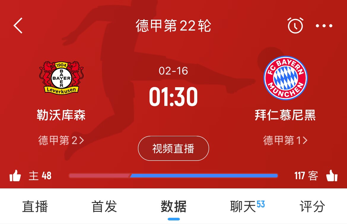  下輪決定冠軍？拜仁下場(chǎng)德甲將客戰勒沃庫森，若取勝將11分領(lǐng)跑