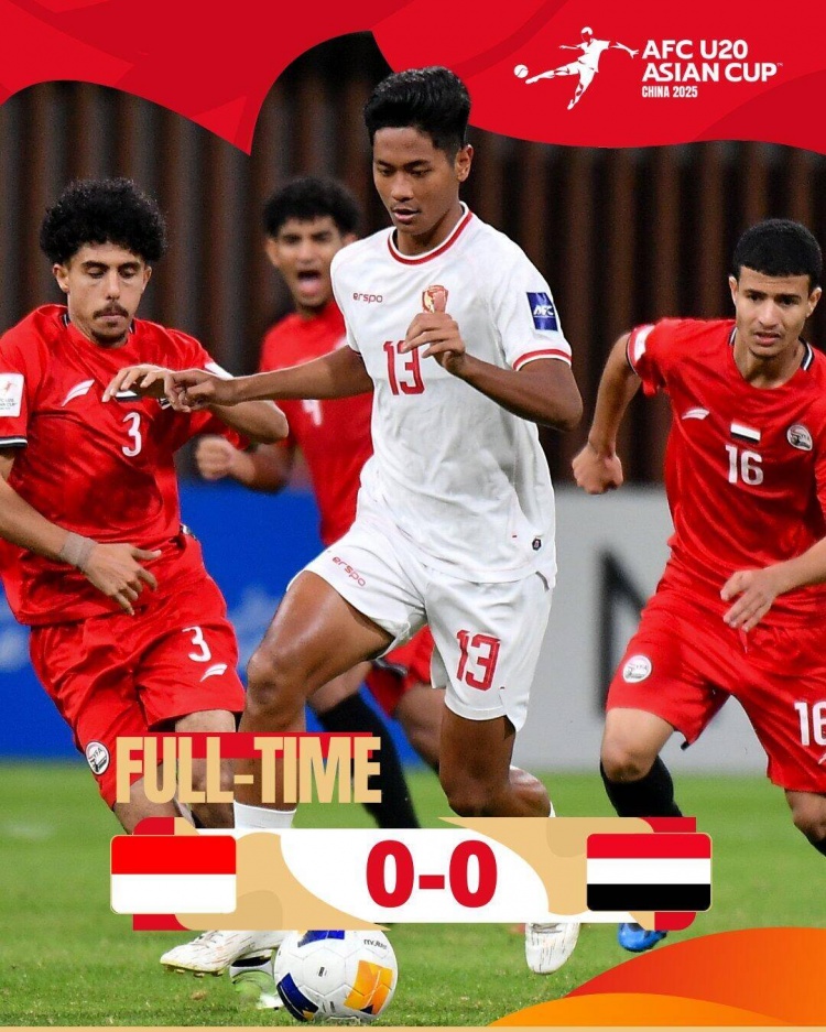  U20亞洲杯：印尼0-0戰平也門(mén)，兩隊分列C組第三、第四