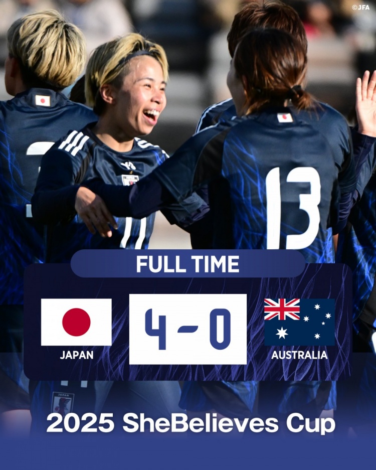  熱身賽日本女足4-0澳大利亞女足，田中美南2射1傳&長(cháng)谷川唯任隊長(cháng)