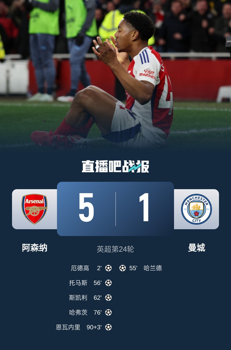 硬氣槍手無(wú)畏強敵！阿森納本賽季5-1碾壓曼城，3-0完勝皇馬